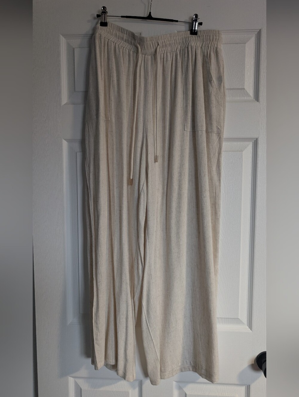 Linen Like Wide Leg Pant